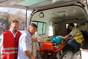 برگزاری مانور آتش سوزی و تخلیه در مرکز آموزشی و درمانی رازی تبریز